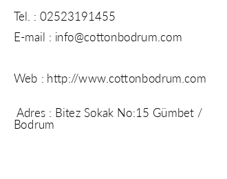 Cotton Boutique Hotel iletiim bilgileri